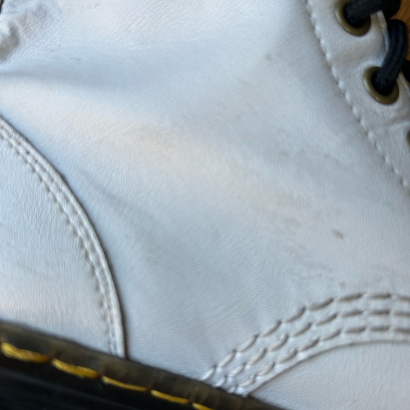 WOMEN'S DR. MARTENS ZAVALA COMBAT BOOTS White Size 6 - Picture 6 of 9